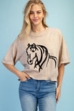 Wild Spirit Horse Sweater- Oatmeal
