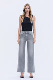 Olivia High Rise Wide Leg Denim - Washed Out Grey