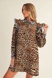 Rowan City Safari Shoulder Ruffle Dress