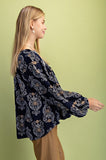 Sierra Smocked Boho Blouse