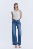 City Stroll Wide Leg Trouser Denim - Med Wash