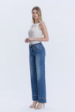 City Stroll Wide Leg Trouser Denim - Med Wash