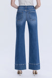 City Stroll Wide Leg Trouser Denim - Med Wash