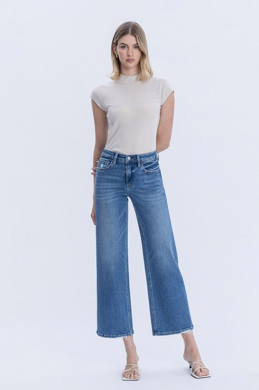 Blue Soul Effortless High-Rise Cropped Denim