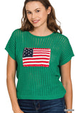 Stars & Stripes Open Knit Sweater