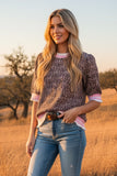 High Plains Contrast Trim Knit Top