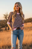 High Plains Contrast Trim Knit Top