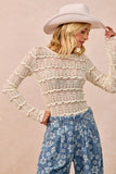 Cala Boho Lace Delight Top-Cream