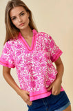 Amalfi Scrollwork Border Blouse