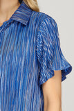 Coastal Breeze Textured Button-Up Top
