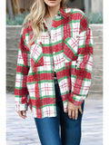 Plaid Christmas Shacket - Red/Green