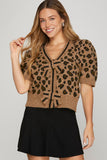 Untamed Sweetheart Sweater Top - Leopard