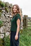 Autumn Stroll Cap Sleeve Collared Sweater