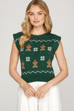 Holly Gingerbread Charm Vest