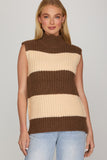 Nora Toasted Striped Sweater Vest
