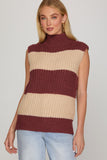 Nora Toasted Striped Sweater Vest