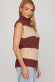 Nora Toasted Striped Sweater Vest