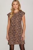 Savannah Cap Sleeve Faux Button Shift Dress