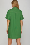 Harper Contrast Stitch Shirt Dress