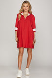 Game Day Quarter Zip Varsity Dress
