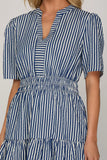 Nantucket Stripe Dress- Blue