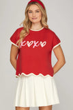 Poppy XOXO Darling Sweater - Red
