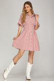 Southern Belle Pintuck Shirt Dress