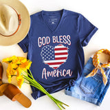 God Bless America Tee- Navy