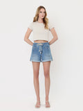 Sienna Relaxed Drawstring Utility Denim Shorts