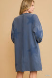 Wren Faded Starburst Sweatshirt Dress - Denim Blue