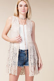 Full Lace Studded Vest - Black