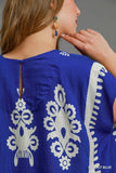 Border Print Poncho Top