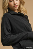 Reagan Half-Zip Pullover- Charcoal