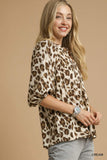 Leona Desert Leopard Puff Sleeve Blouse