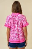 Amalfi Scrollwork Border Blouse