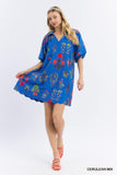 Garden Toss Scallop Hem Dress