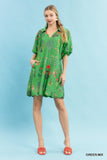 Garden Toss Scallop Hem Dress