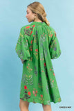 Garden Toss Scallop Hem Dress