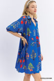 Garden Toss Scallop Hem Dress