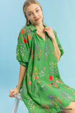 Garden Toss Scallop Hem Dress