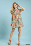 Paisley Flutter Dress- Sage Mix