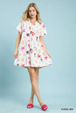 Seashell Serenade Mini Shirt Dress - Cream