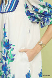 Bluebell Blooms Mini Bib Dress - Blue