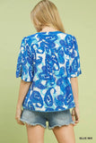 Seaside Paisley Tassel-Tie Top