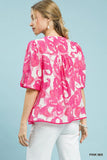 Seaside Paisley Tassel-Tie Top