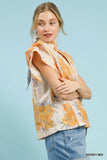Blush Garden Flutter Sleeve Top