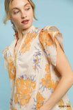 Blush Garden Flutter Sleeve Top