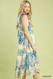 Boho Medallion Tiered Midi Dress