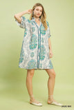 Ornate Paisley Swing Dress