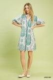 Ornate Paisley Swing Dress